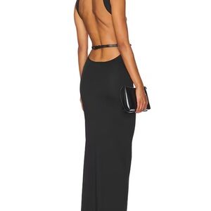 Elegant Black Backless Dress